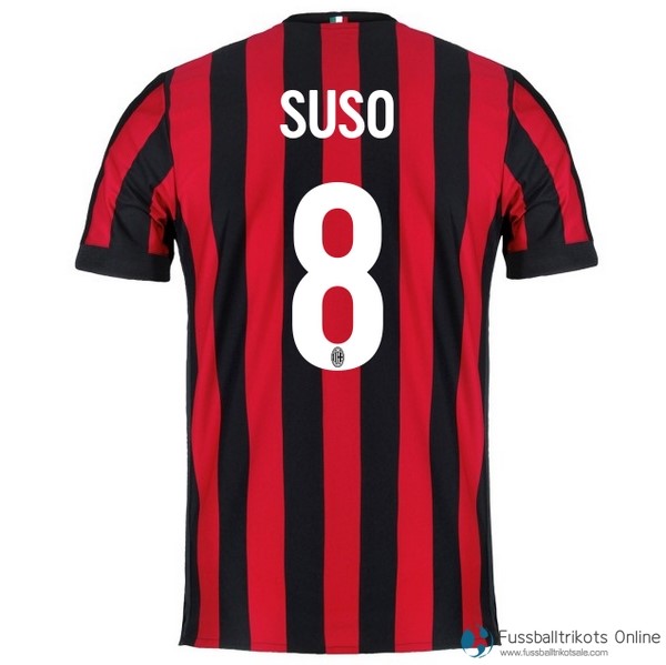 AC Milan Trikot Heim Suso 2017-18 Fussballtrikots Günstig